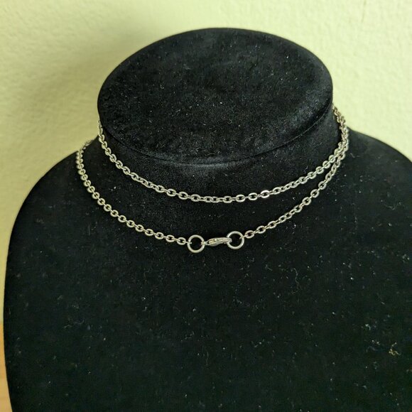 Wire Wrap Hammered Circle Stone Bead Necklace Statement Piece Boho Art to Wear - Picture 4 of 7